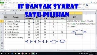 Cara Menggunakan Rumus IF - BAGIAN 2 (Banyak Syarat Satu Pilihan)