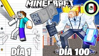 ¡Sobreviví 100 DÍAS como un HOMBRE-LÁPIZ Minecraft HARDCORE!