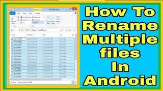 How to Rename multiple files and Photos in android