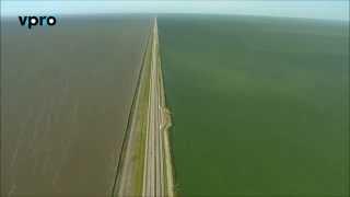 Bird's eye view of the Afsluitdijk