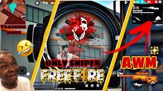 فري فاير | عندما تحب اللعبة تصبح كل الأسلحة متشابهة | only SNIPER /  training mode Free fire 