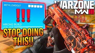 WARZONE: You Are RUINING Your META LOADOUTS! Stop Making These BIG MISTAKES! (WARZONE META)