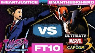 TNS 9 UMvC3 Exhibition FT10 - iHeartJustice vs. BManTheBigHero - Marvel Offline