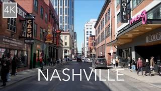 Music City Driving Tour 4K - Nashville Tennessee Downtown City Drive - Southern Boomtown