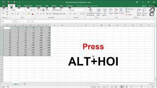 Shortcut Key Autofit Text in Excel