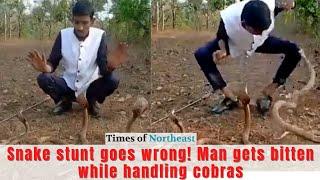 Stunt gone wrong: Indian snake enthusiast bitten by Cobra