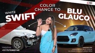 Pearl Arctic White to Blu Glauco Maruti Suzuki Swift |@car_squad_india_csi| Best Detailing in AssamI
