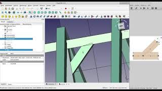 #freecad direkte modellierung: teil 3 #fachwerkhaus #versatz #holzverbindung mit #arch #anleitung