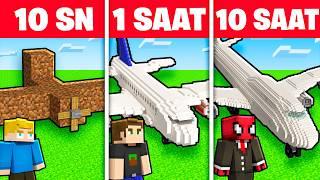 10 SANİYELİK UÇAK VS 1 SAATLİK UÇAK - Minecraft