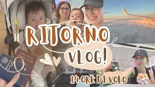 14 ORE DI VOLO DA SOLA CON LA BAMBINA-il ritorno in Italia , VLOG