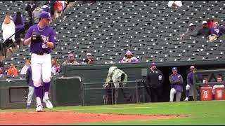 Paul Skenes Slow Motion Pitching Mechanics (3rd Base Side View) (LSU)