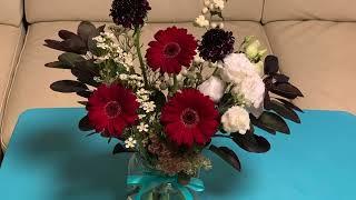 Scabiosa and Gerbera Flower Arrangement (RosaRoses)