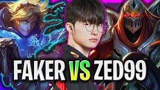 FAKER EZREAL vs BEST ZED KOREA! (ZED99) - T1 Faker Plays Ezreal Mid vs Zed! | Season 2024