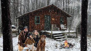 Braving a SNOWSTORM at our Remote Cabin! Northern Minnesota