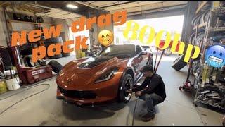 My 800whp C7 Z06 FINALLY gets a drag pack and HOOKS!