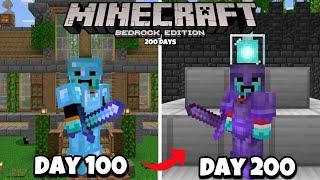 I Survived 200 Days in Minecraft Bedrock Edition