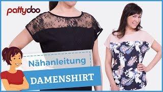 Easy Damenshirt aus Jersey und Blusenstoff nähen - Ausschnitt "auf die feine Art"