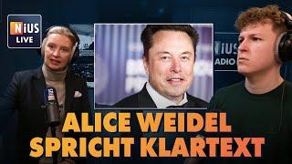 NIUS-Exklusiv: AfD-Chefin Alice Weidel nach X-Gespräch mit Elon Musk | NIUS Live vom 10. Januar 2025