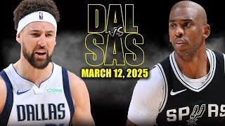 Dallas Mavericks vs San Antonio Spurs Full Game Highlights - March 12, 2025 | NBA Regular Season