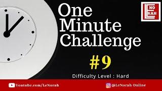 One Minute Challenge #9  | Who is behind it ? | Level - Hard | LeNorah.