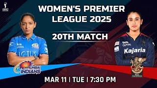 WPL 2025: MI Women vs RCB Women 20th Match Analysis | MI-W vs RCB-W Playing 11 | WPL 2025 20th Match