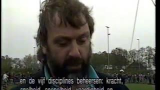 Highland games 1991 te Ermelo met Simon Wulfse, Alistair Gunn, Wout Zijlstra