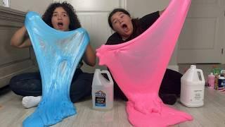 We made 2 Gallons of SLIME on  the Floor!