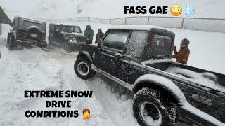 EXTREME SNOW DRIVE CONDITIONS ‼️ BURE TAREEKE SE FAS GAE ️🫤‼️SNOW CHAIN NE BACHA LIYA ️