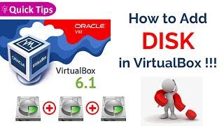 How to ADD Disk in VirtualBox | How to Increase Disk Size | Virtual Machine | Extend Disk Space