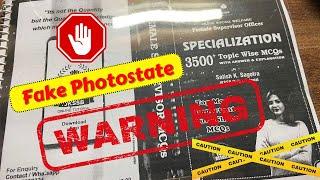 Warning: Fake Photocopy of Specialization Book || Jkssb online tutorial.