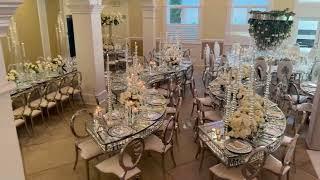 White, Silver and Crystal Wedding Decor | Royal Luxury Events
