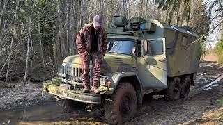 ZIL 131 Mudrunner Forest Drive – Russian Military Truck Hits the Swamp Part 2 in 4k