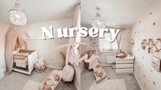 Baby Girl Nursery Tour | Neutral Beige Aesthetic | Floral Decor | Nursery Inspo | Boho | Girls Room