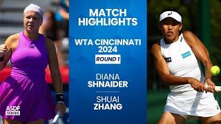 Diana Shnaider vs Shuai Zhang AUGUST 14, 2024 (WTA Cincinnati 2024) #wta