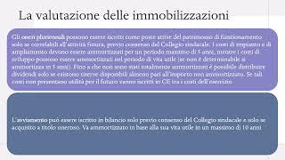 5 I criteri di valutazione degli elementi di bilancio