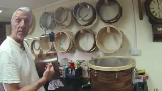 Drum shell fundamental frequencies test - adding hardware