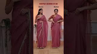 Festive saree from Myntra #myntra #festivewear #fashion #diwalilook #ethnicwear #sareelove #saree