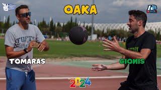 Panagiotis Gionis on the road to Paris 2024 at OAKA with his personal trainer Michalis Tomaras 