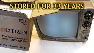 12" Black & White TV from 1987 | unboxing