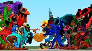 All Smiling Critters Poppy Playtime Chapter 3 Vs All Nightmare Smiling Critters In Garry's Mod