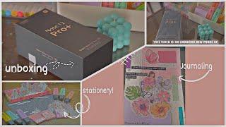 Unboxing Redmi Note 12 pro plus (Aesthetic + Unboxing + Journaling)| ASMR Journaling Pastel Floral