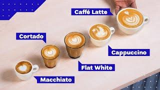 All Espresso Drinks Explained: Cappuccino vs Latte vs Flat White and more!