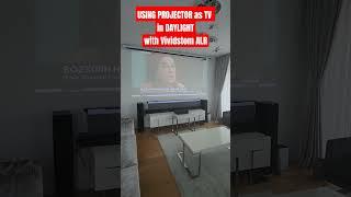 Using Projector as TV in Daylight with ALR Screen #how #hometheater #tv #cinema #projector