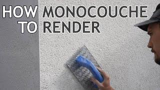 How To Monocouche Render A Wall - Rendering Tutorial - Monocouche Render Scratch Stone Finish