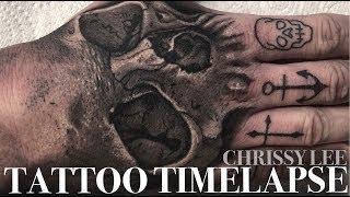 TATTOO TIME LAPSE | SKULL HAND | CHRISSY LEE