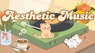 Aesthetic Music Lofi Kitty️1 Hour Cafe Song lofi chill Cute lofi mixstudy aesthetic chill