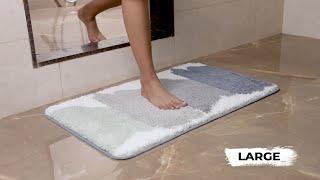 Best Quality HOKIPO Soft Microfiber Bath Mats | Bathroom Door Mat Online in India