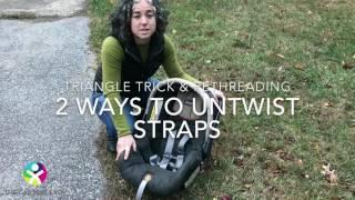 How to Fix Twisted Car Seat Straps : Triangle Trick and Rethreading