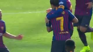 Lionel Messi Volley Goal vs Sevilla ● Hattrick