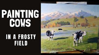 PAINTING COWS in a Frosty Field